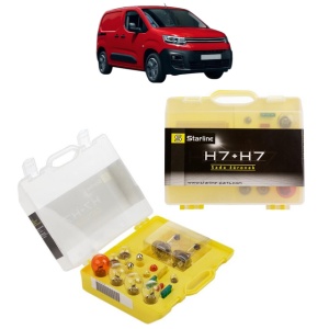 Kit trusa Set becuri H7 compatibila cu CITROEN BERLINGO Box Body/MPV (K9) din 2018-2025, bec far, semnalizare , pozitie, iluminare numar, frana, plafoniera, stop frana