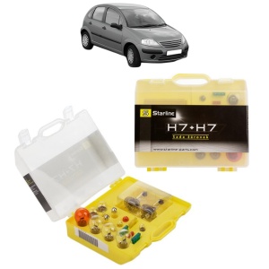 Kit trusa Set becuri H7 compatibila cu CITROEN C3 I (FC_, FN_) din 2002-2011, bec far, semnalizare , pozitie, iluminare numar, frana, plafoniera, stop frana