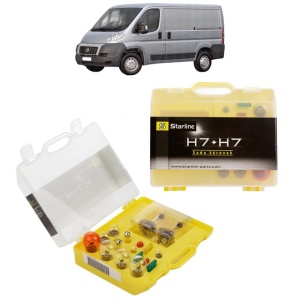 Kit trusa Set becuri H7 compatibila cu FIAT DUCATO Van (250_) din 2006-2015, bec far, semnalizare , pozitie, iluminare numar, frana, plafoniera, stop frana