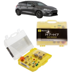 Kit trusa Set becuri H7 compatibila cu FORD FOCUS IV (HN) din 2018-2022, bec far, semnalizare , pozitie, iluminare numar, frana, plafoniera, stop frana
