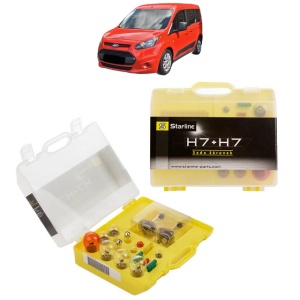 Kit trusa Set becuri H7 compatibila cu FORD TOURNEO CONNECT / GRAND TOURNEO CONNECT V408 MPV din 2013-2022, bec far, semnalizare , pozitie, iluminare numar, frana, plafoniera, stop frana