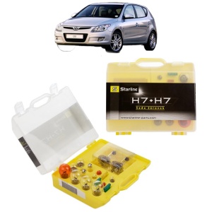 Kit trusa Set becuri H7 compatibila cu HYUNDAI i30 Estate (FD) din 2007-2012, bec far, semnalizare , pozitie, iluminare numar, frana, plafoniera, stop frana