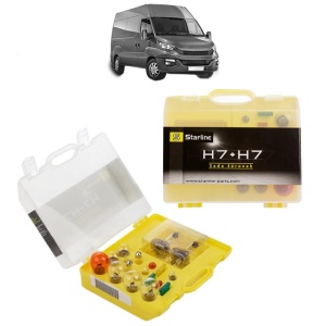 Kit trusa Set becuri H7 compatibila cu IVECO DAILY VI Van din 2014-2022, bec far, semnalizare , pozitie, iluminare numar, frana, plafoniera, stop frana