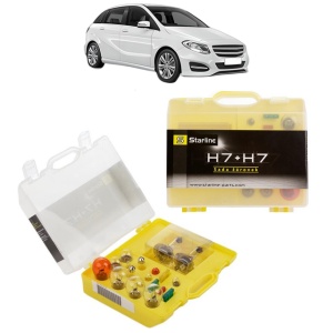 Kit trusa Set becuri H7 compatibila cu MERCEDES-BENZ B-CLASS Sports Tourer (W246, W242) din 2011-2018, bec far, semnalizare , pozitie, iluminare numar, frana, plafoniera, stop frana