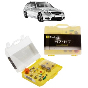 Kit trusa Set becuri H7 compatibila cu MERCEDES-BENZ C-CLASS T-Model (S204) din 2007-2014, bec far, semnalizare , pozitie, iluminare numar, frana, plafoniera, stop frana