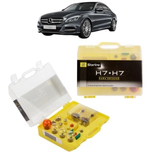 Kit trusa Set becuri H7 compatibila cu MERCEDES-BENZ C-CLASS (W205) din 2013-2021, bec far, semnalizare , pozitie, iluminare numar, frana, plafoniera, stop frana