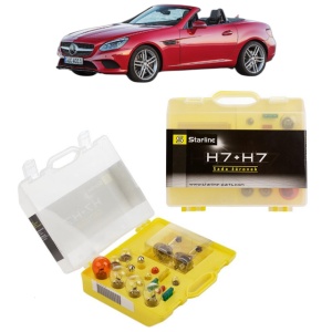 Kit trusa Set becuri H7 compatibila cu MERCEDES-BENZ SLC (R172) din 2016-2018, bec far, semnalizare , pozitie, iluminare numar, frana, plafoniera, stop frana