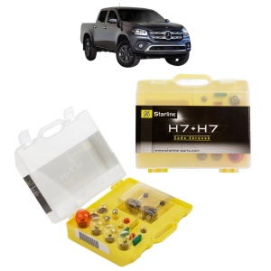 Kit trusa Set becuri H7 compatibila cu MERCEDES-BENZ X-CLASS (470) din 2017-2020, bec far, semnalizare , pozitie, iluminare numar, frana, plafoniera, stop frana - Img 1