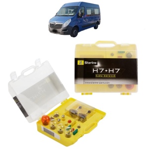 Kit trusa Set becuri H7 compatibila cu OPEL MOVANO B Bus (X62) din 2010-2019, bec far, semnalizare , pozitie, iluminare numar, frana, plafoniera, stop frana