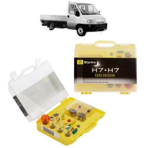 Kit trusa Set becuri H7 compatibila cu PEUGEOT BOXER Platform/Chassis (ZCT_) din 1994-2002, bec far, semnalizare , pozitie, iluminare numar, frana, plafoniera, stop frana