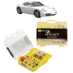 Kit trusa Set becuri H7 compatibila cu PORSCHE CAYMAN (987) din 2005-2013, bec far, semnalizare , pozitie, iluminare numar, frana, plafoniera, stop frana - Img 1