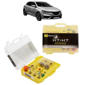 Kit trusa Set becuri H7 compatibila cu RENAULT MEGANE IV Hatchback (B9A/M/N_) din 2015-2020, bec far, semnalizare , pozitie, iluminare numar, frana, plafoniera, stop frana
