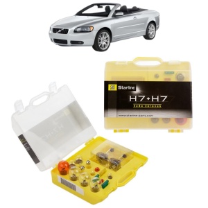 Kit trusa Set becuri H7 compatibila cu VOLVO C70 II Convertible (542) din 2006-2013, bec far, semnalizare , pozitie, iluminare numar, frana, plafoniera, stop frana