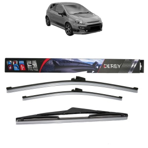 Set 3 stergatoare ABARTH PUNTO EVO din 2009-2012, Derby, din cauciuc siliconat rezistent