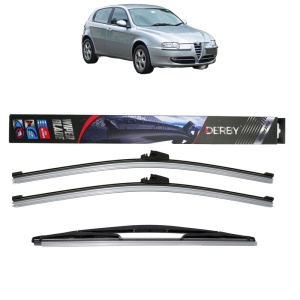 Set 3 stergatoare ALFA ROMEO 147 (937_) din 2000-2010, Derby, din cauciuc siliconat rezistent