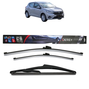 Set 3 stergatoare DACIA SANDERO III din 2021-2022, Derby, din cauciuc siliconat rezistent