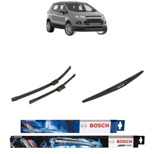 Set 3 stergatoare FORD ECOSPORT din 2012-2022, Bosch Aerotwin, din cauciuc siliconat rezistent
