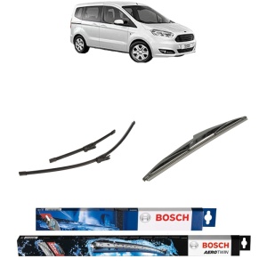 Set 3 stergatoare FORD TOURNEO COURIER B460 MPV din 2014-2023, Bosch Aerotwin, din cauciuc siliconat rezistent