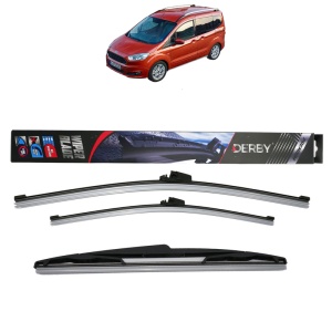 Set 3 stergatoare FORD TRANSIT COURIER B460 MPV din 2014-2023, Derby, din cauciuc siliconat rezistent