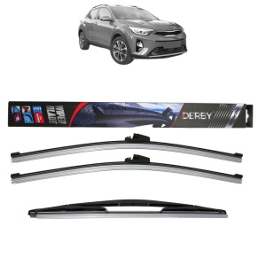 Set 3 stergatoare KIA STONIC (YB) din 2017-2023, Derby, din cauciuc siliconat rezistent