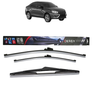 Set 3 stergatoare LADA VESTA (GFL_) din 2015-2023, Derby, din cauciuc siliconat rezistent