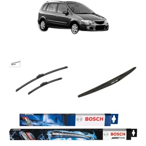 Set 3 stergatoare MAZDA PREMACY (CP) din 1999-2005, Bosch Aerotwin Retrofit, din cauciuc siliconat rezistent