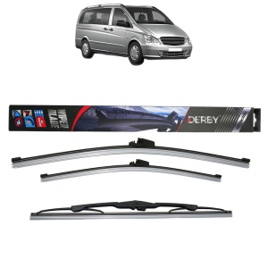 Set 3 stergatoare MERCEDES-BENZ VITO Bus (W639) din 2003-2014, Derby Retro Truck, din cauciuc siliconat rezistent