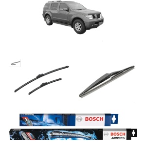 Set 3 stergatoare NISSAN PATHFINDER IV (R52) din 2013, Bosch Aerotwin Retrofit, din cauciuc siliconat rezistent