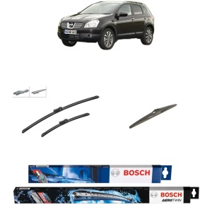 Set 3 stergatoare NISSAN QASHQAI +2 VAN (JJ10E) din 2008-2014, Bosch Aerotwin, din cauciuc siliconat rezistent