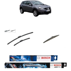 Set 3 stergatoare NISSAN QASHQAI I VAN (J10) din 2013-2014, Bosch Aerotwin, din cauciuc siliconat rezistent