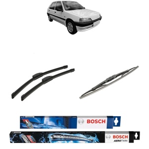 Set 3 stergatoare PEUGEOT 106 Van I Hatchback Van (1S_) din 1991-1996, Bosch Aerotwin Retrofit, din cauciuc siliconat rezistent
