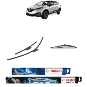 Set 3 stergatoare RENAULT CAPTUR I (J5_, H5_) din 2013-2023, Bosch Aerotwin, din cauciuc siliconat rezistent