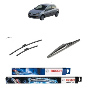 Set 3 stergatoare RENAULT CLIO III (BR0/1, CR0/1) din 2005-2014, Bosch Aerotwin, din cauciuc siliconat rezistent