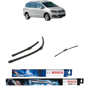 Set 3 stergatoare SEAT ALHAMBRA (710, 711) din 2010-2022, Bosch Aerotwin, din cauciuc siliconat rezistent