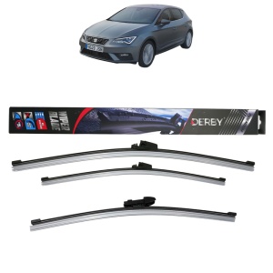 Set 3 stergatoare SEAT LEON Hatchback Van (5F1) din 2015-2020, Derby, din cauciuc siliconat rezistent