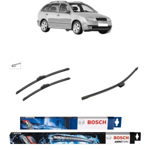 Set 3 stergatoare SKODA FABIA I Combi (6Y5) din 2000-2007, Bosch Aerotwin Retrofit, din cauciuc siliconat rezistent