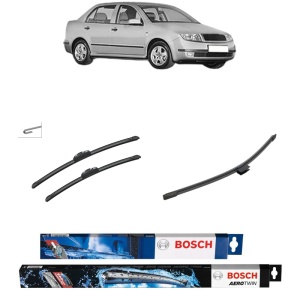 Set 3 stergatoare SKODA FABIA I Saloon (6Y3) din 1999-2007, Bosch Aerotwin Retrofit, din cauciuc siliconat rezistent