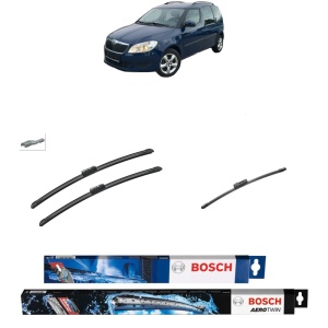 Set 3 stergatoare SKODA ROOMSTER (5J7) din 2006-2015, Bosch Aerotwin, din cauciuc siliconat rezistent