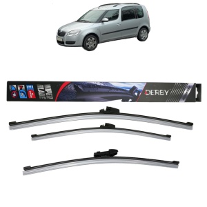 Set 3 stergatoare SKODA ROOMSTER Praktik (5J) din 2007-2015, Derby, din cauciuc siliconat rezistent