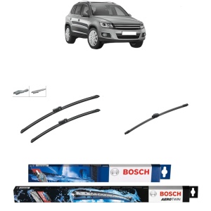 Set 3 stergatoare VOLKSWAGEN TIGUAN (5N_) din 2007-2018, Bosch Aerotwin, din cauciuc siliconat rezistent