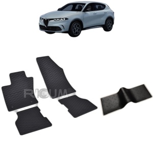 Set 5 covorase auto ALFA ROMEO TONALE MHEV din 2022 - 2026, cu covoras tunel median, Caroserie SUV