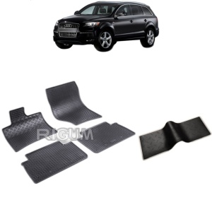 Set 5 covorase auto AUDI Q7 4L din 03.2006 - 05.2015, cu covoras tunel median, Caroserie SUV