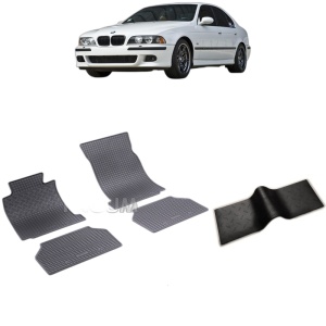 Set 5 covorase auto BMW SERIA 5 E39 din 1996 - 06.2003, cu covoras tunel median, Caroserie SEDAN