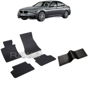 Set 5 covorase auto BMW SERIA 5 G30 PHEV FABRICATIE 03.2017 - 2026, cu covoras tunel median, Caroserie SEDAN