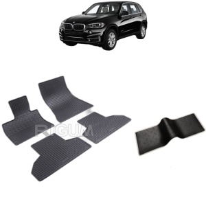 Set 5 covorase auto BMW X5 F15 din 10.2013 - 10.2018, cu covoras tunel median, Caroserie SUV