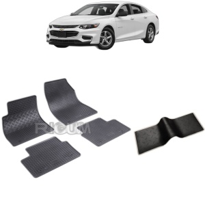 Set 5 covorase auto CHEVROLET MALIBU din 07.2012 - 2015, cu covoras tunel median, Caroserie SEDAN