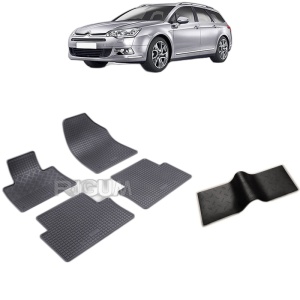 Set 5 covorase auto CITROEN C5 II din 2008 - 05.2017, cu covoras tunel median, Caroserie COMBI