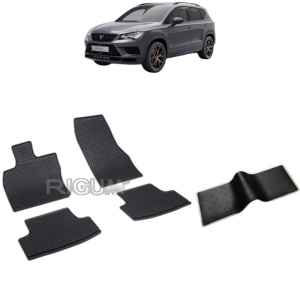 Set 5 covorase auto CUPRA ATECA din 2018 - 2026, cu covoras tunel median, Caroserie SUV