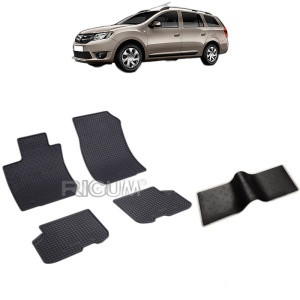 Set 5 covorase auto DACIA LOGAN II din 09.2013 - 12.2020, cu covoras tunel median, Caroserie COMBI 5 LOCURI