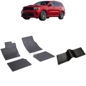 Set 5 covorase auto DODGE DURANGO 3 WK2 FACELIFT 2 din 2021 - 2026, cu covoras tunel median, Caroserie SUV